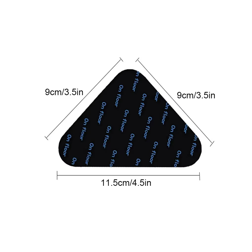 12PCS Carpet Non-Slip Sticker Reusable Water Proof anti Curling Carpet Patch Fixed Sticker Floor Rug Mat Tape Gripper Corner Pad
